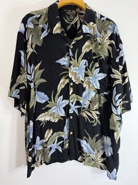 Montage Collection Mens XXL Tropical Short Sleeve Shirt Workwear Event Party